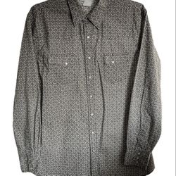 *EUC* Wrangler Wrancher Pearl Snap Shirt - Geometric - Mens XLT - Long Sleeved