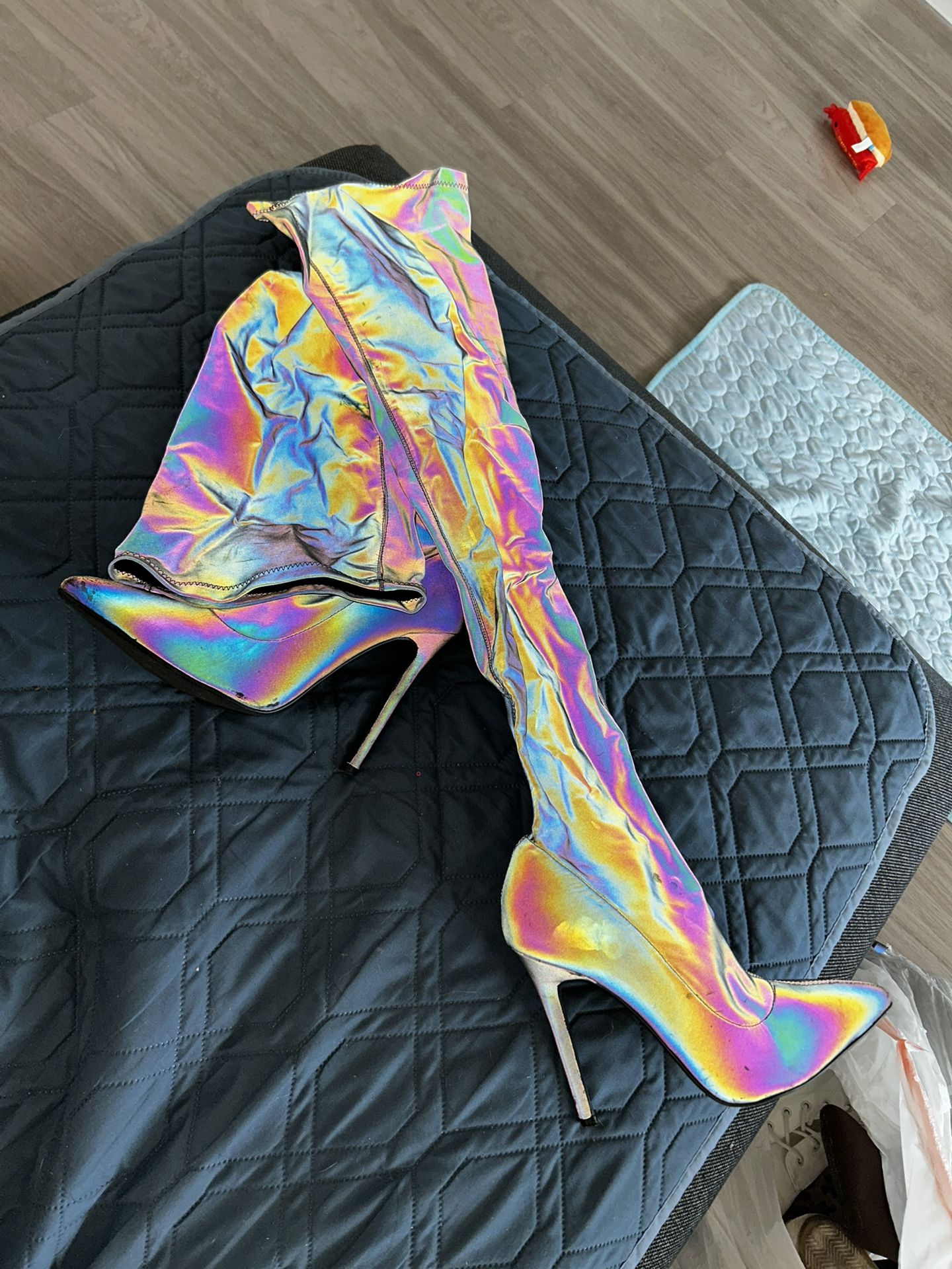 Reflective Thigh High Boots (8)