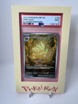 PSA 9 POKEMON ILLUSTRATION RARE #199 NINETALES W/ CUSTOM SLAB PROTECTOR/DISPLAY!