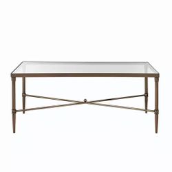 Bronze Rectangle Glass Coffee Table