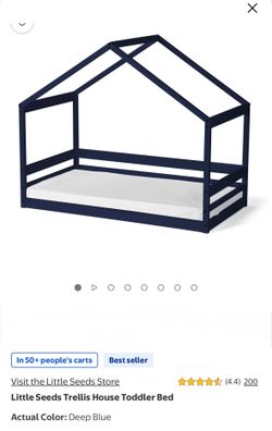 NEW IN BOX - Little Seeds Trellis House Toddler Bed, Deep Blue