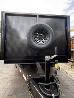New 8x4x12 Hydraulic Dump Trailer With Diamond Walls 💎 and Spare 🛞