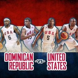 USA vs Dominican republic basketball game