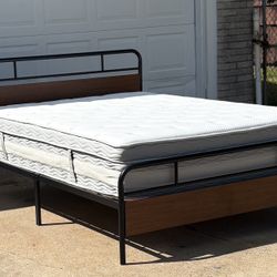 Queen Bed Frame + Mattress