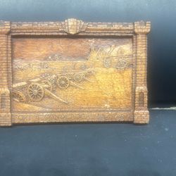 Antique Wall Plack Of Fort Ticonderoga New York 