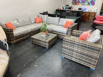 Patio furniture large sectional clearance sale