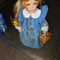 24"  Porcelain Soft Body Doll Pickup Only Cash 