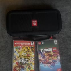 Nintendo Switch Games And Carry Case