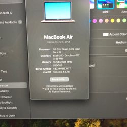MacBook Air 2018 Hardly Used 