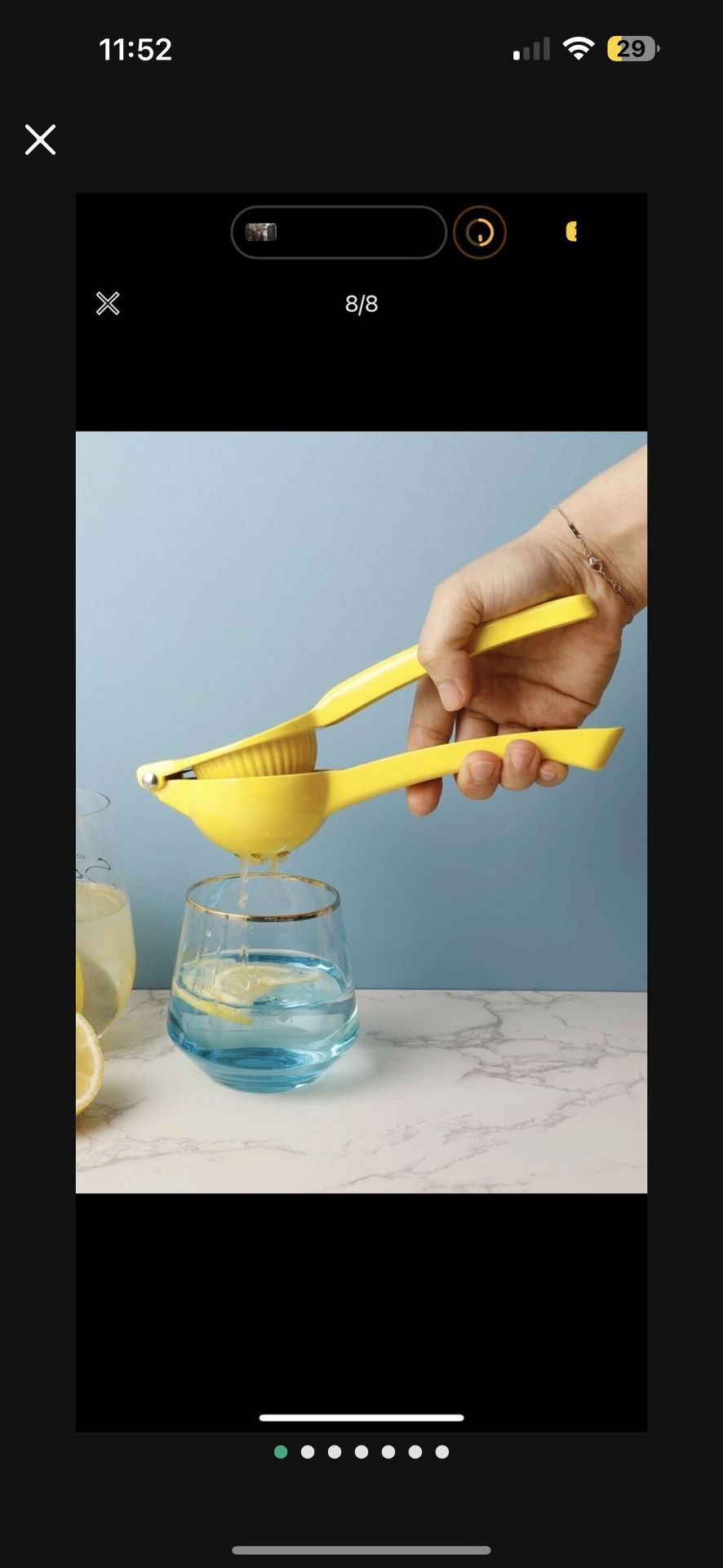 Brand New Metal Yellow Lemon Squeezer Press,Hand Juicer Kitchen Tool