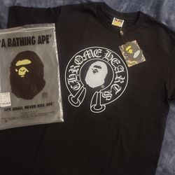 Bape shirt collab with Chrome heart