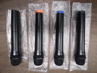 wireless 4-channel microphone system & cables