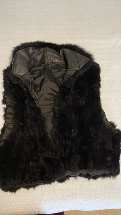 Black Fur Vest with Satin Lining