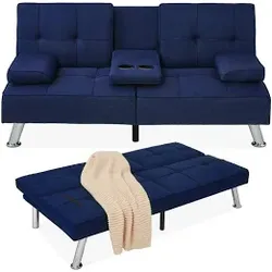 Blue futon