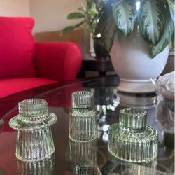 Green Candle Holders
