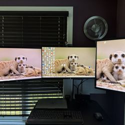 Victor Electric Triple Monitor Standing Desk