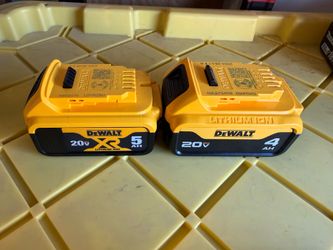 20v dewalt 5.0 and 4.0 battery