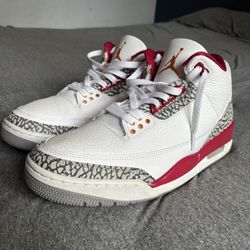 Cardinal Red Jordan 3 Size 12