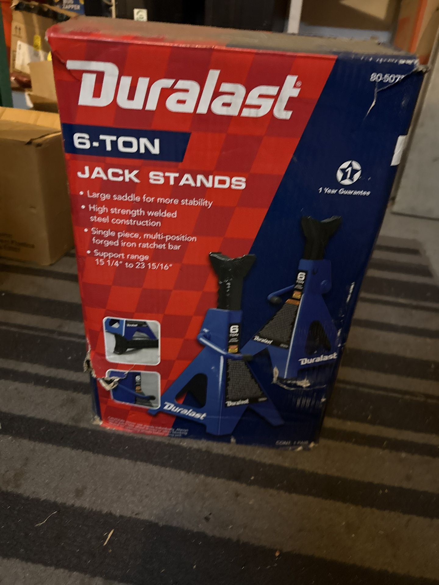 6 Ton Duralast jack stands - Used Once 