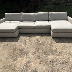 *FREE DELIVERY* Crate & Barrel Deep 3 Piece Chaise Sectional 