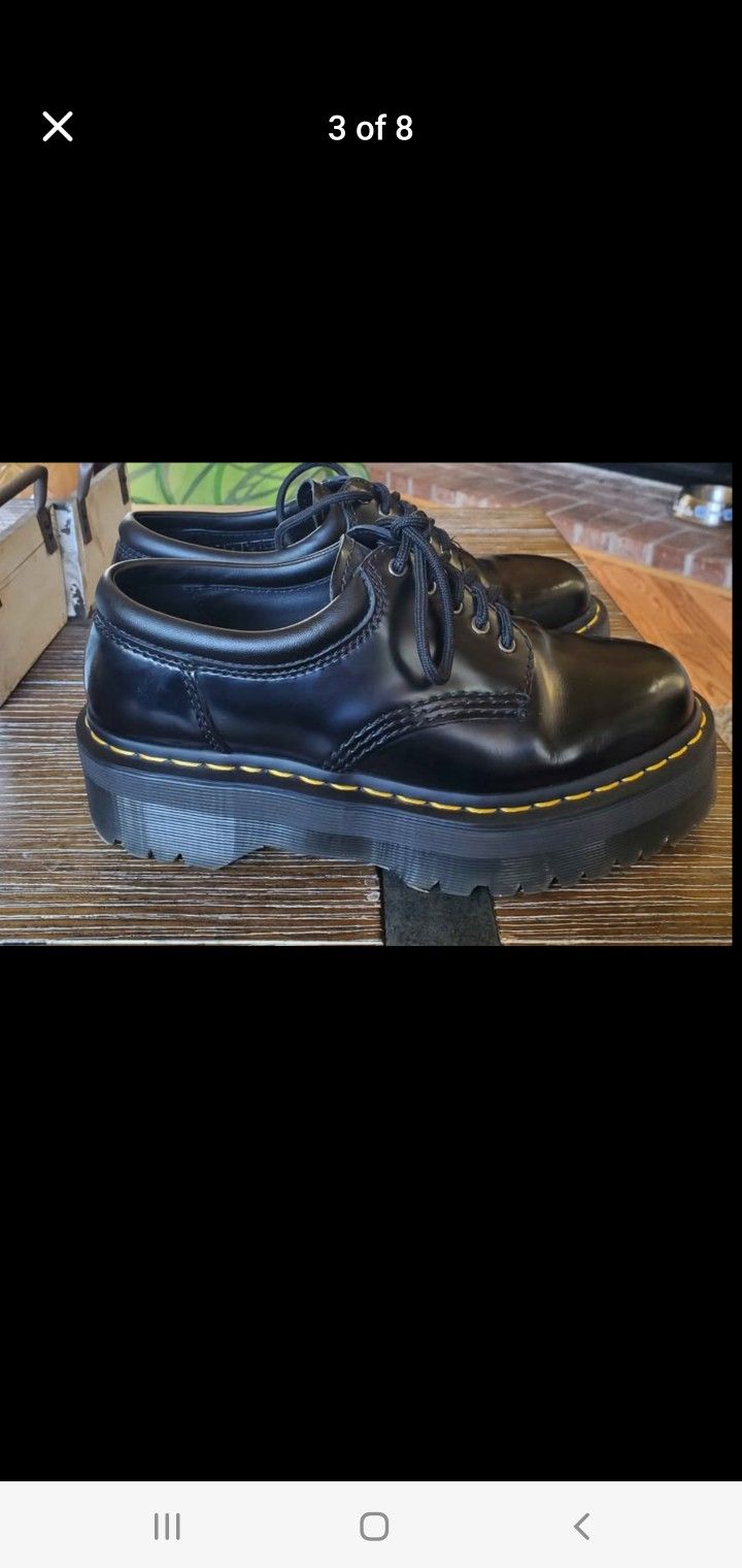 Dr MARTENS BLACK PLATFORM SHOES
