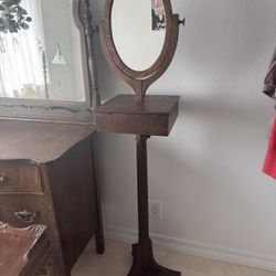 Antique 1800’s Shave Stand Mirror 