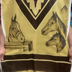 Gaban- Poncho- Zarape De Piel Con Lana De Borrego Genuino- Hecho En Mexico
