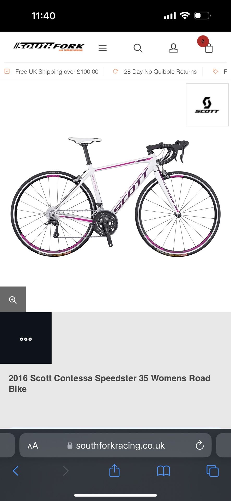 Scott contessa speedster 35 cheap womens road bike white