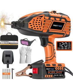 Protmex Display Handheld Welder, IGBT Inverter with 5 Adjustable, 20PCS Rods Digital Display IGBT Inverter Handheld Welder, 5 Adjustable Settings, Fit