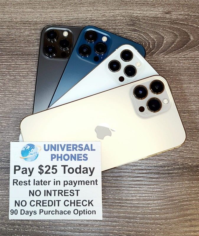 With Box Apple IPhone 12 Pro 128gb Unlocked .LOWEST WHOLESALE PRICES with Option To Pay In Payments With NO CREDIT CHECK