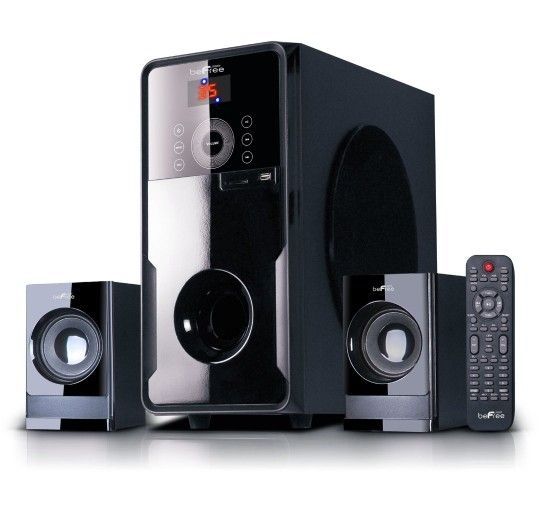 beFree Sound 60- Watt 2.1 Channel Surround Sound Bluetooth Speaker System