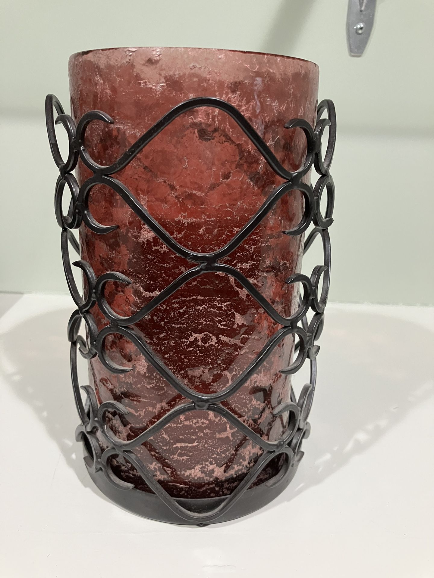 Red And Black Candle Holder