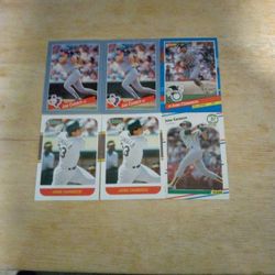 MLB Jose Canseco #33 Oakland Baseball Cards Collection.