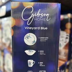 🌸 Gorgeous Gibson Home Vineyard Rose 12-Piece Dinnerware Set – ONLY $14.99! 🍽️✨