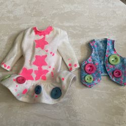 Custom Made Barbie Outfit- Buttons