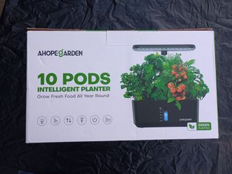 10 pod hydroponics garden. Never opened. New in box.