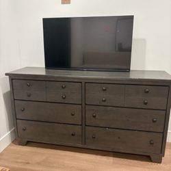 Grey 6 drawer Dresser
