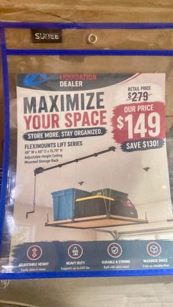 Fleximount Garage Lift Storage Rack System