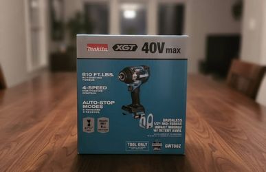 Llave de impacto Makita 40V max XGT (GWT08Z) completamente NUEVA en caja