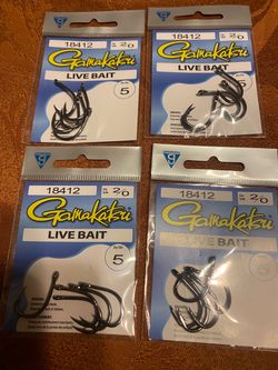 Gamakatsu Live Bait Hooks Size 2/0 – 4 Packs