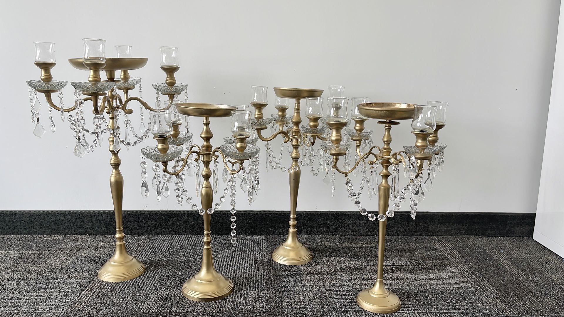 Wedding Gold Candelabras Centerpieces