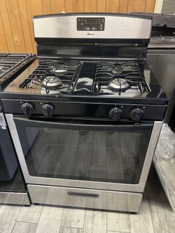 AMANA GAS STOVE 4 BURNERS STAINLESS STEEL