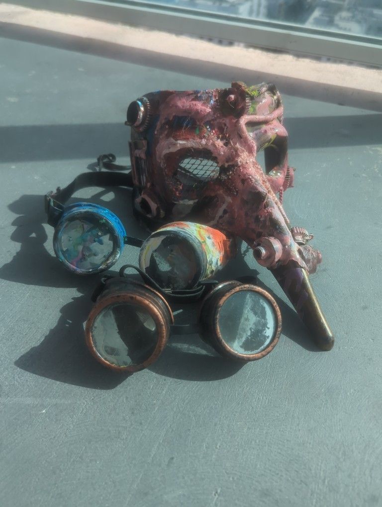 Steampunk Witch Doctor Mask + Goggles