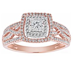 10k Rose Gold Diamond Ring 