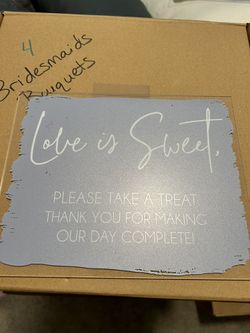 8x10in Acrylic Wedding Sign W/ Stand