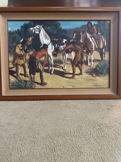Horse paining and framed