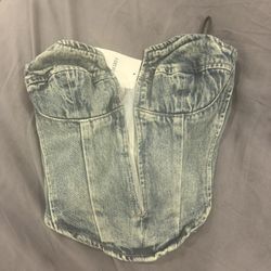 Brand New Denim Corset Top