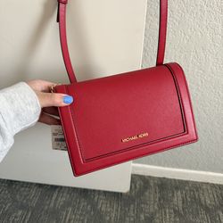 Red Michael Kors Crossbody Purse