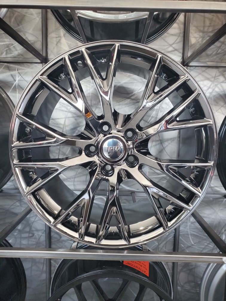 19x8.5 and 20x10 c6 c7 Corvette z06 rep wheels fits stingray and z51 black chrome rim wheel tire shop