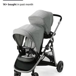 Graco Ready2Grow LX 2.0 Double Stroller Features Bench Seat and Standing Platform Options, Clark